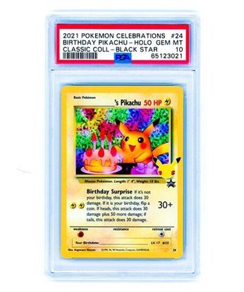 Immagine di Pikachu birthday  24 PSA 10 GEM- MINT