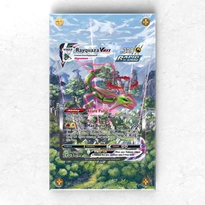 cornice porta carte pokemon, rayquaza vmax 218 203